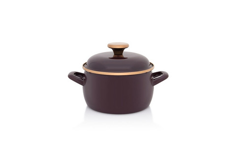 Metalac Bordeaux Princ Garnek emaliowany z pokrywką 16cm/2,2L 1