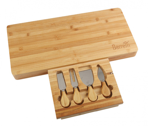 Berretti deska bambusowa z nożami do serów 45,5x22cm BR-7573 1
