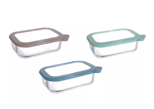 Juypal Pojemnik szklany 300ml z pokrywką silik. soft 1